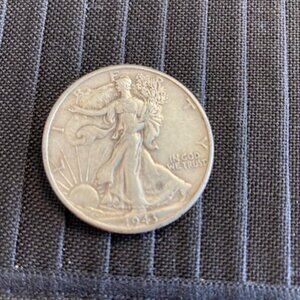 1943 Walking Liberty Silver US Half-Dollar Coin